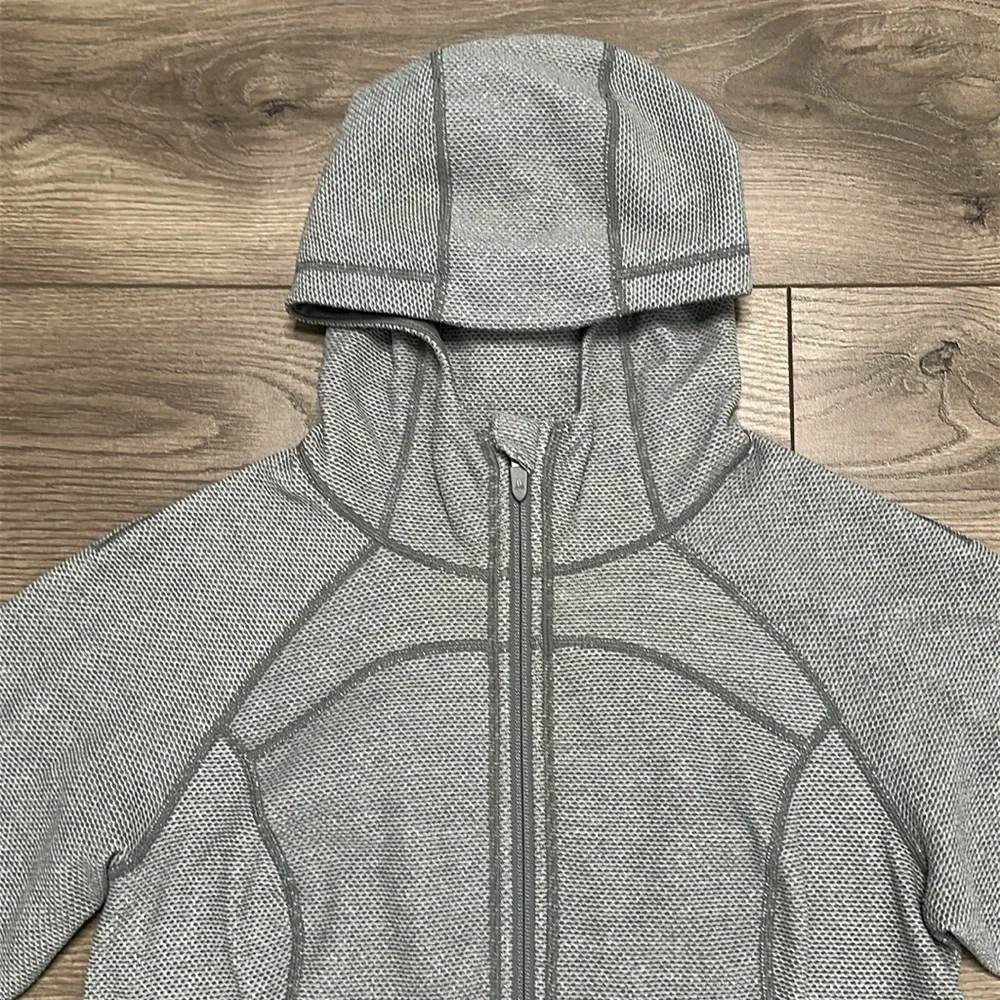 Prana Rockaway Full Zip Gray Texture Hoodie Jacket Size Small - Picture 3 of 12